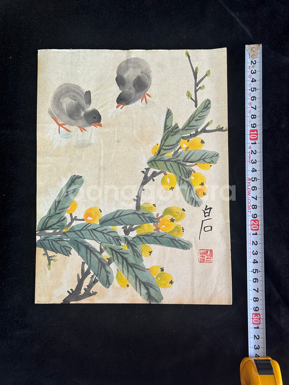 [골동품] 제백석 치바이스 영모화 화조도 그림 (9)--7