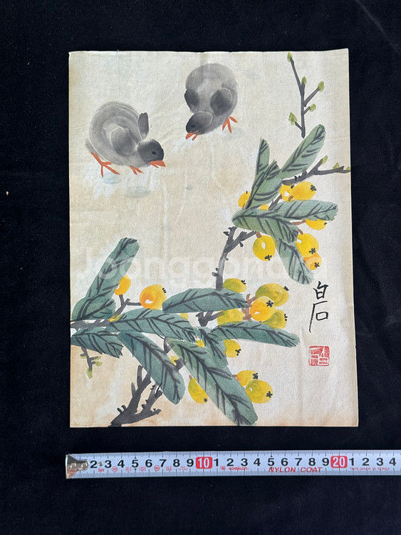 [골동품] 제백석 치바이스 영모화 화조도 그림 (9)--6