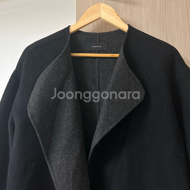 울90 핸드메이드 오픈코트 블랙--1