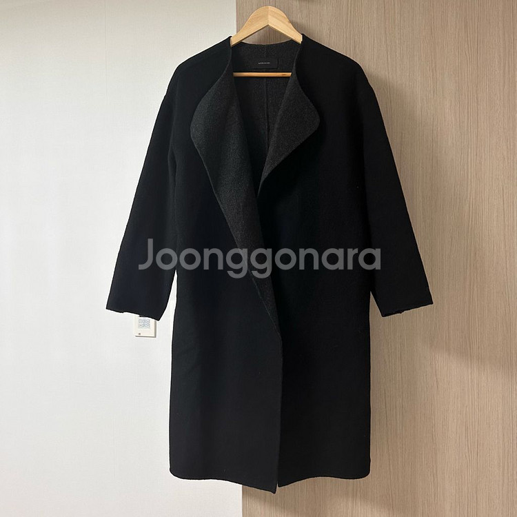 울90 핸드메이드 오픈코트 블랙--0