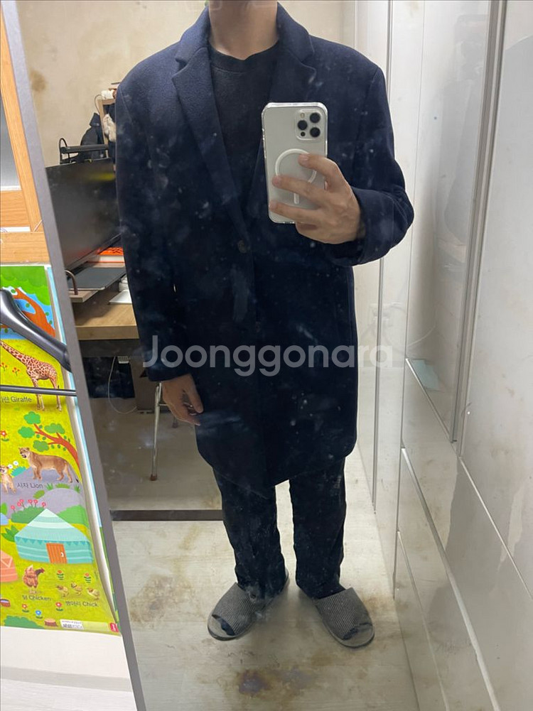 타임옴므 남성 코트(네이비, 100)--3