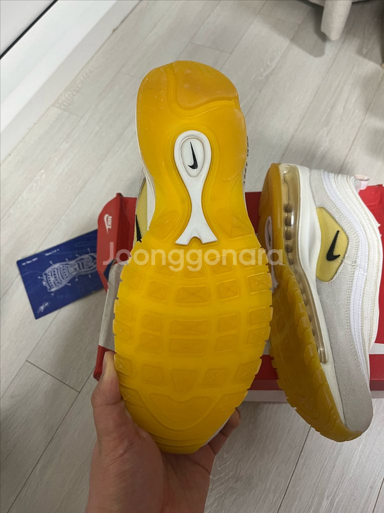 나이키 에어맥스97 프랭크루디 옐로우 275사이즈--3