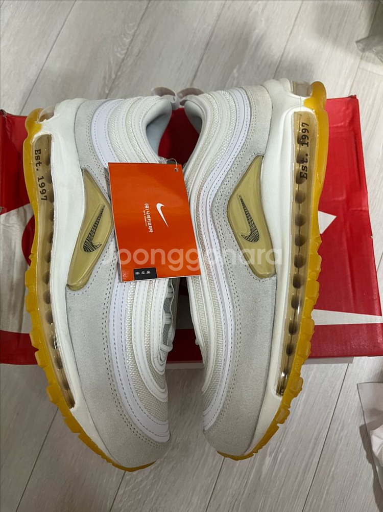 나이키 에어맥스97 프랭크루디 옐로우 275사이즈--5
