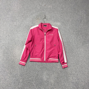 리복 빈티지 핑크 로고 트랙탑 집업 저지 90