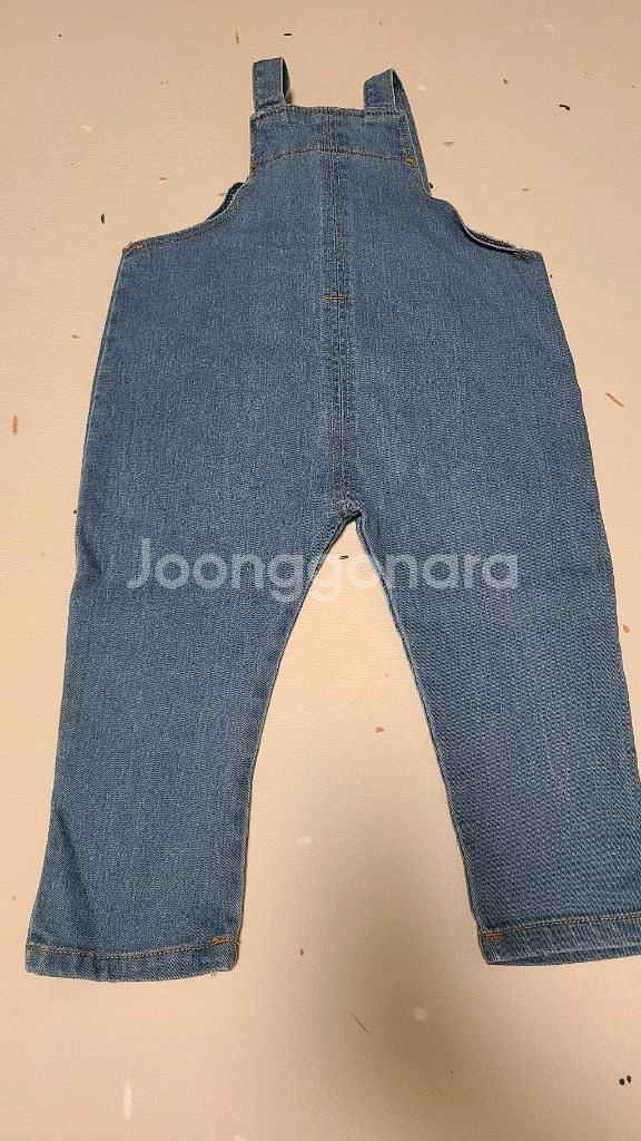 유아 멜빵 청바지 90~100--1