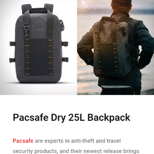 팩세이프 워터프루프 백팩