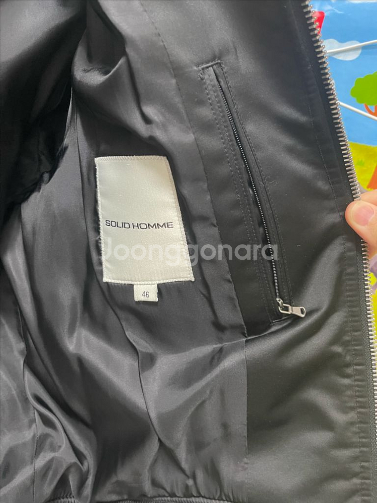 솔리드옴므 ma-1 마원 자켓(블랙/46)--2