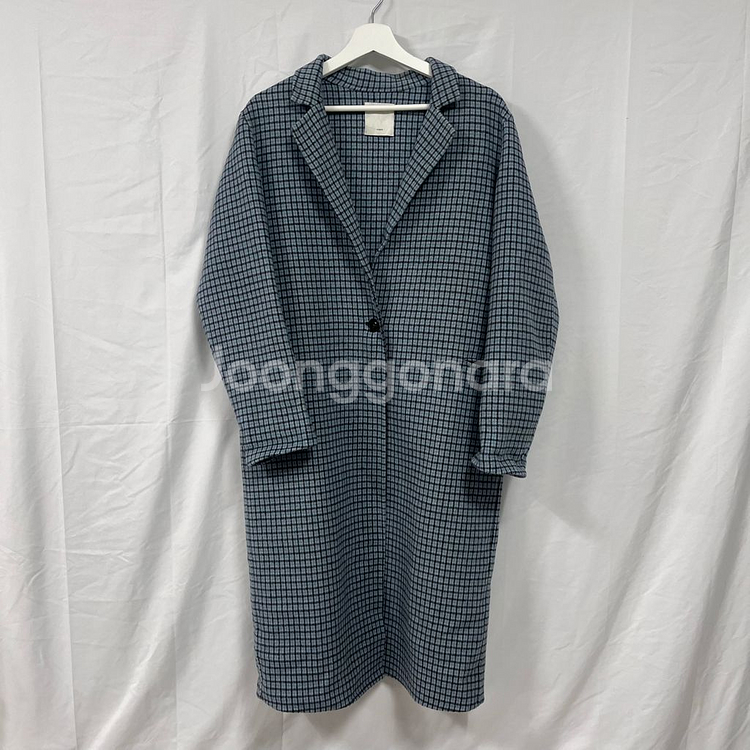 산드로(SANDRO) 체크 울 코트--0