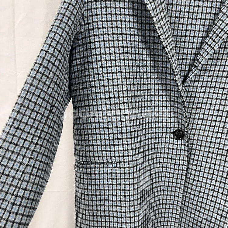 산드로(SANDRO) 체크 울 코트--3