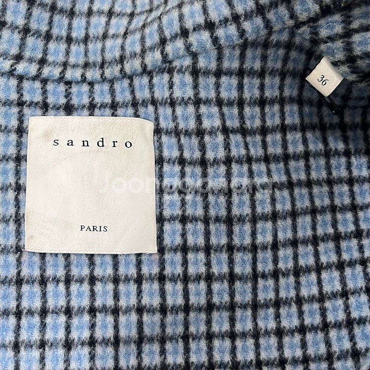 산드로(SANDRO) 체크 울 코트--4
