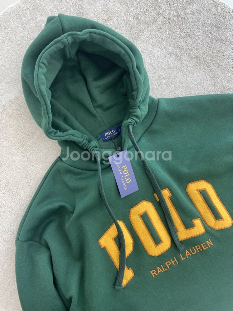 폴로 플리스 로고 후드--2