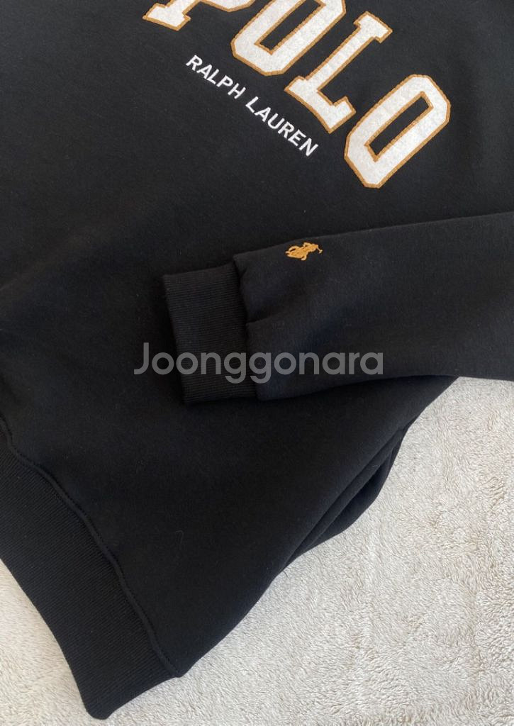 폴로 플리스 로고 후드--9