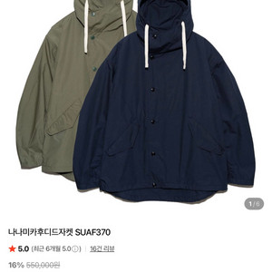 나나미카 후디드 자켓 네이비 L