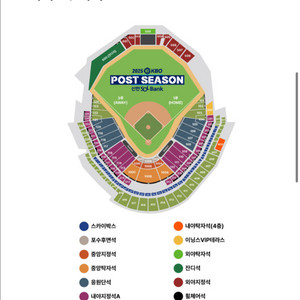 플레이오프 5차전 외야지정석 2연석
