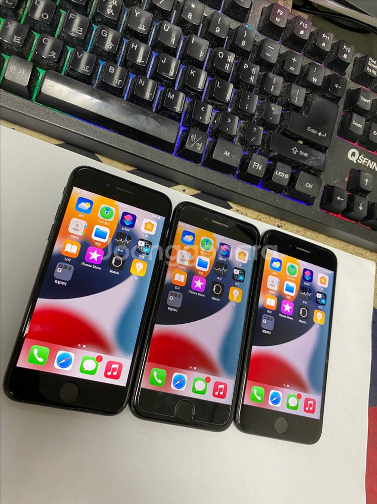 아이폰7 매트블랙 A급 32GB 배터리90% 카메라무음--1