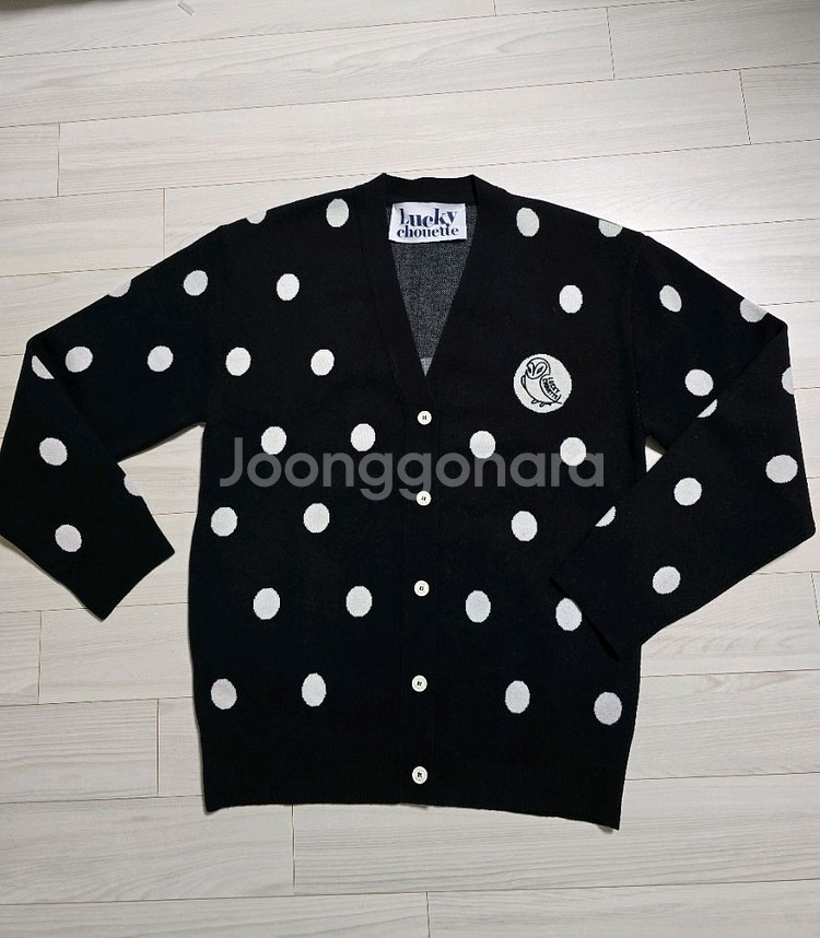럭키슈에뜨 도트자카드 가디건 free 운포--0