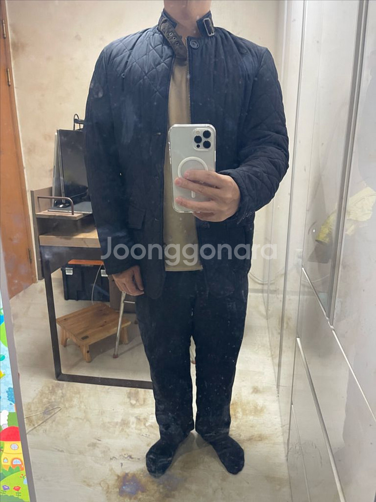 바버 퀼팅자켓(다크네이비/S)--4