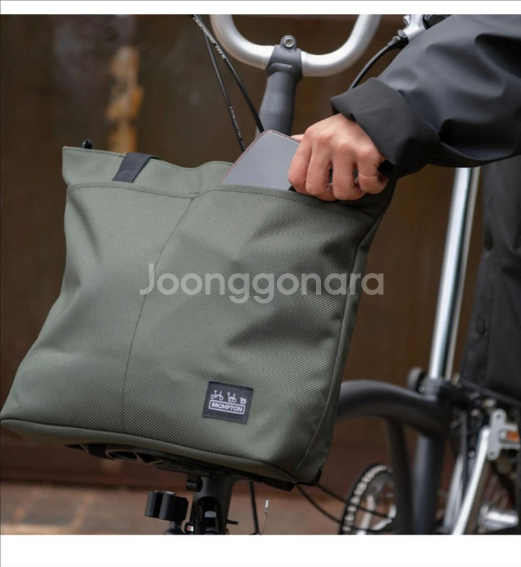 브롬톤 버로우 토트백 S 올리브 자전거 미니벨로 프론트--1