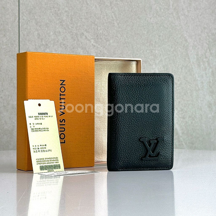 루이비통 에어로그램 오거나이저 그레인 레더 블랙--0