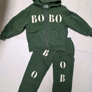 보보쇼즈 카키 후드집업 6-7y 스웻팬츠 4-5y