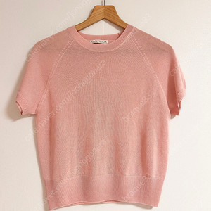데일리룩 썸머홀가 반팔니트 핑크 free사이즈