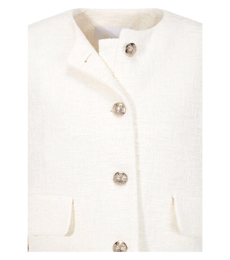 [새상품]보브(VOV) 크롭트 버튼업 트위드 자켓--4