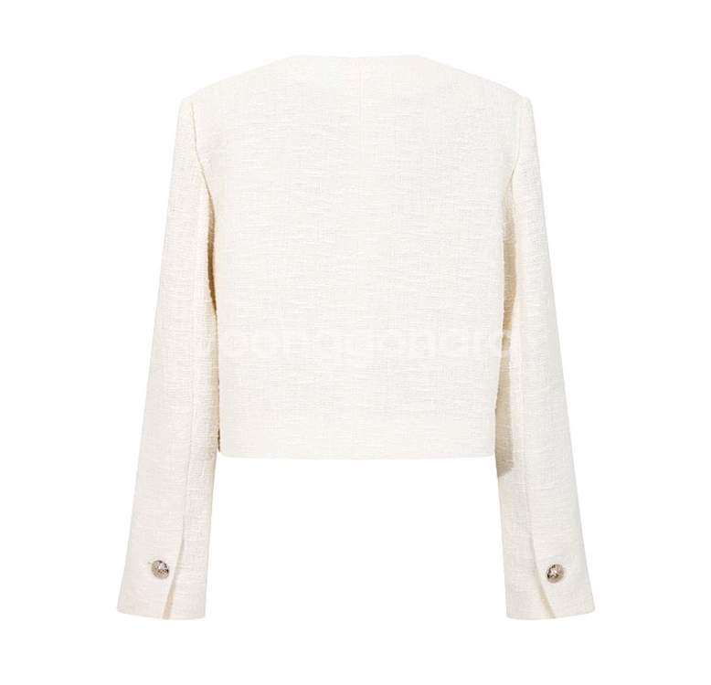 [새상품]보브(VOV) 크롭트 버튼업 트위드 자켓--6