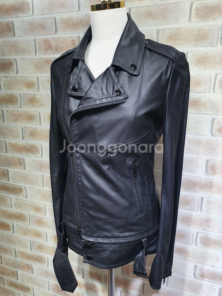 시스템 한섬 정품 새것수준 100%천연 염소 가죽 자켓--1