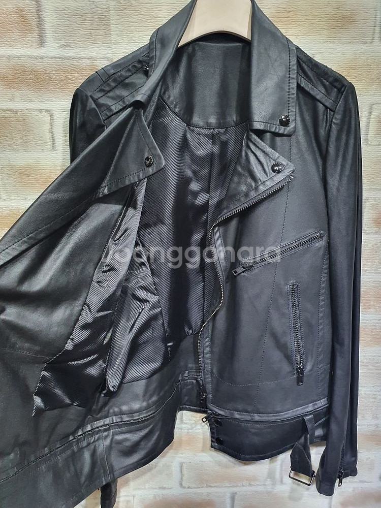 시스템 한섬 정품 새것수준 100%천연 염소 가죽 자켓--3