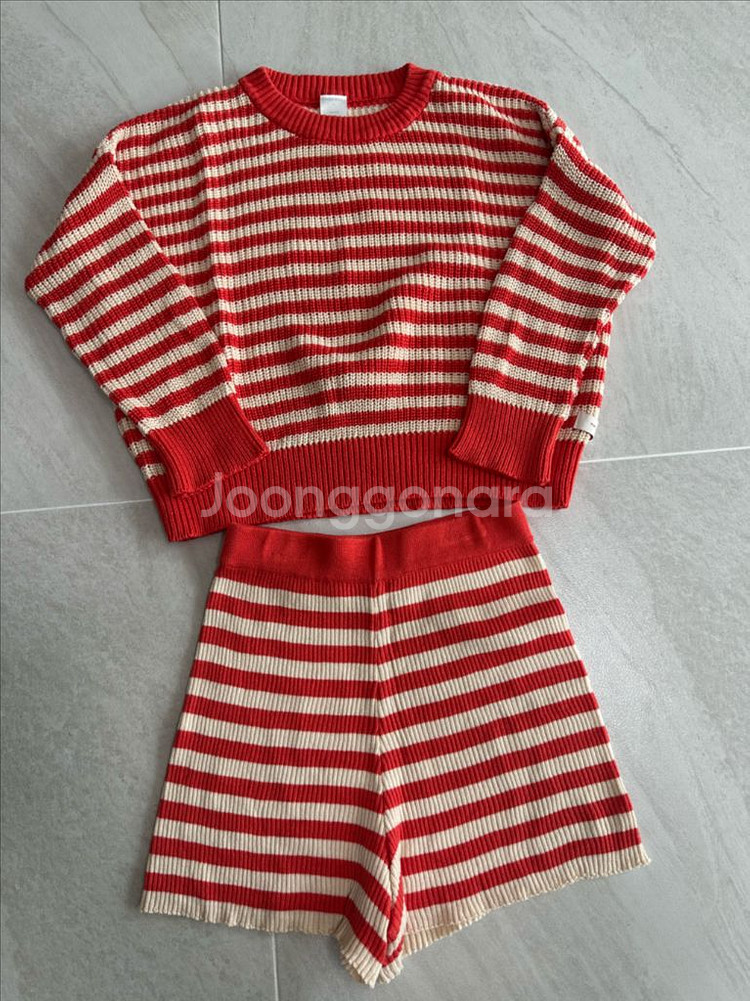 타이니코튼 니트 상하 6Y--0