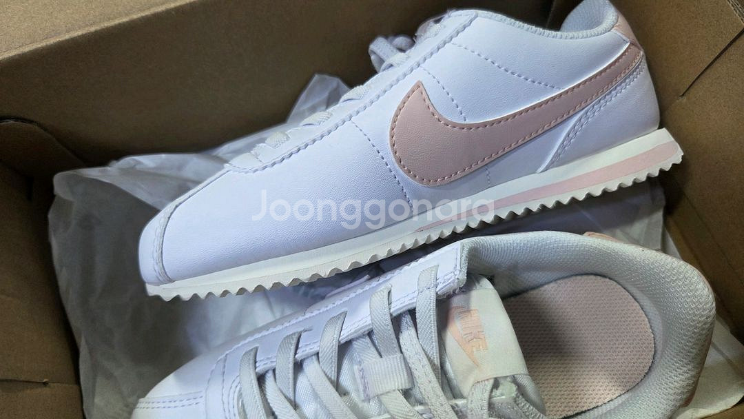 나이키 코르테즈 키즈 이지온 흰핑 190mm 새상품--0