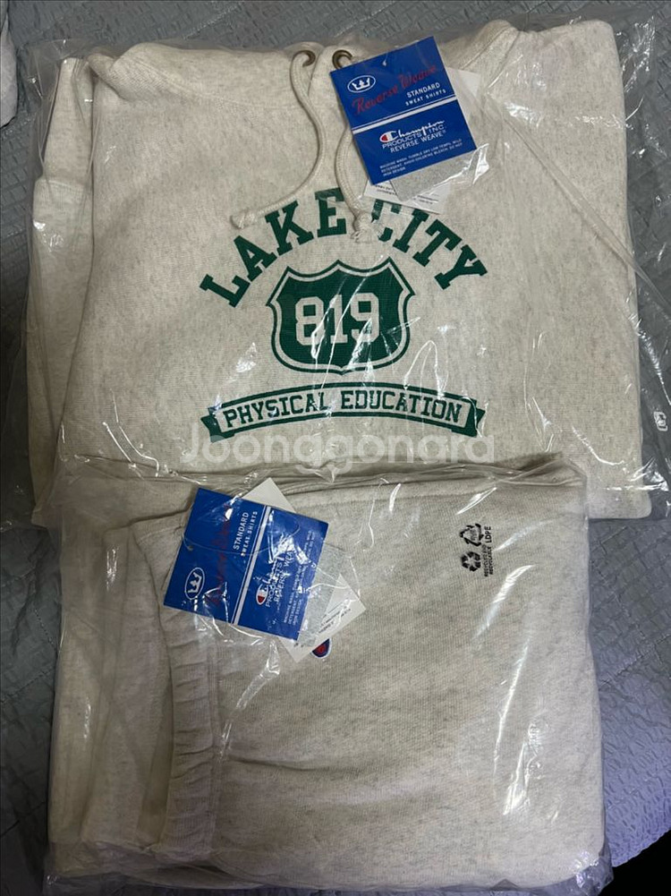 챔피온 리버스위브 블루택 스웻셋업--0