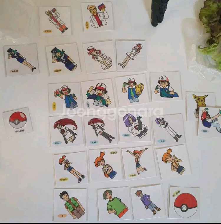 포켓몬 왕띠부 인물씰 이름표 삽니다--1