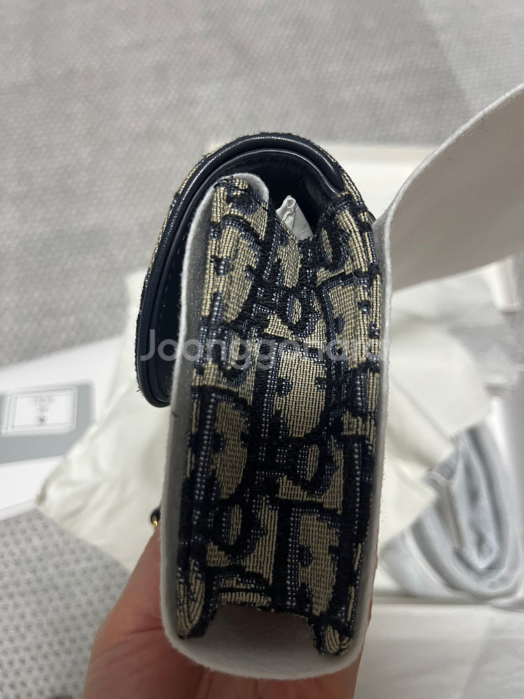 디올 오블리크 새들 벨트 파우치--2