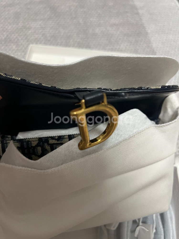 디올 오블리크 새들 벨트 파우치--4