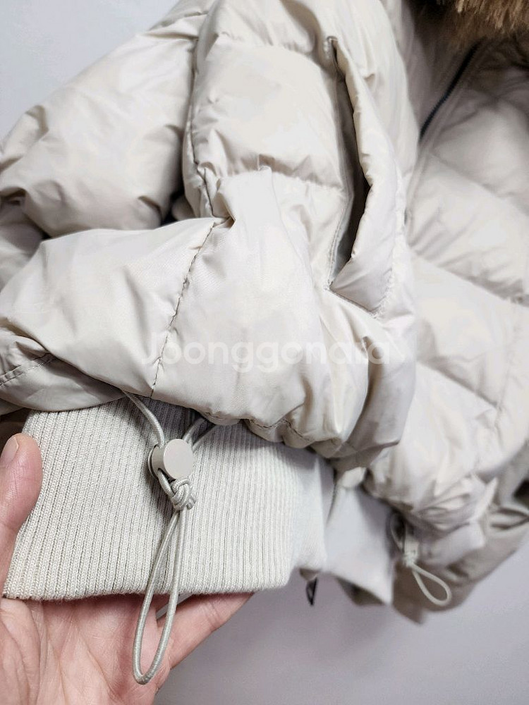 이원재컬렉션 라쿤퍼 다운숏패딩--4