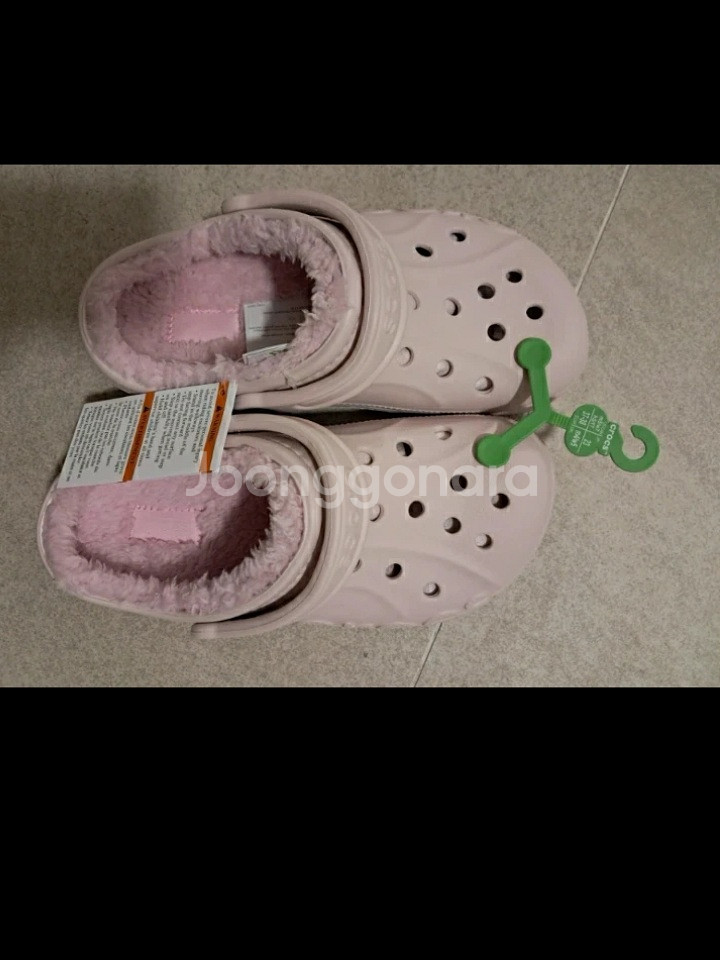 크록스 바야 라인드 클로그 베어리핑크 230 새제품--0