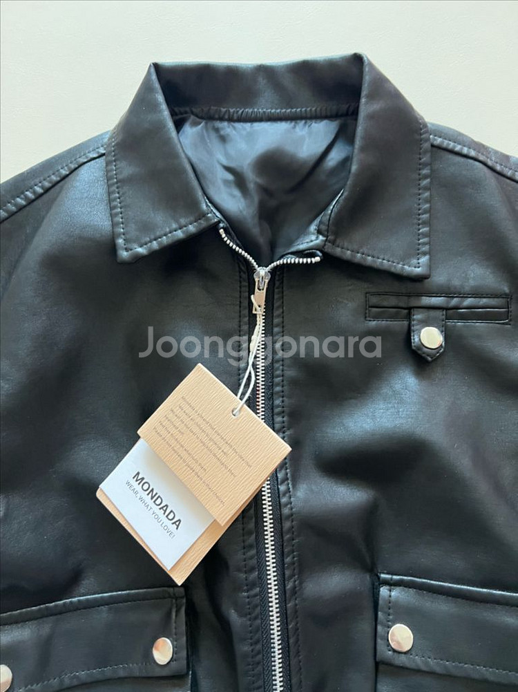 새상품)몽다다 MONDADA 포켓 레더 가죽 자켓 2X--1