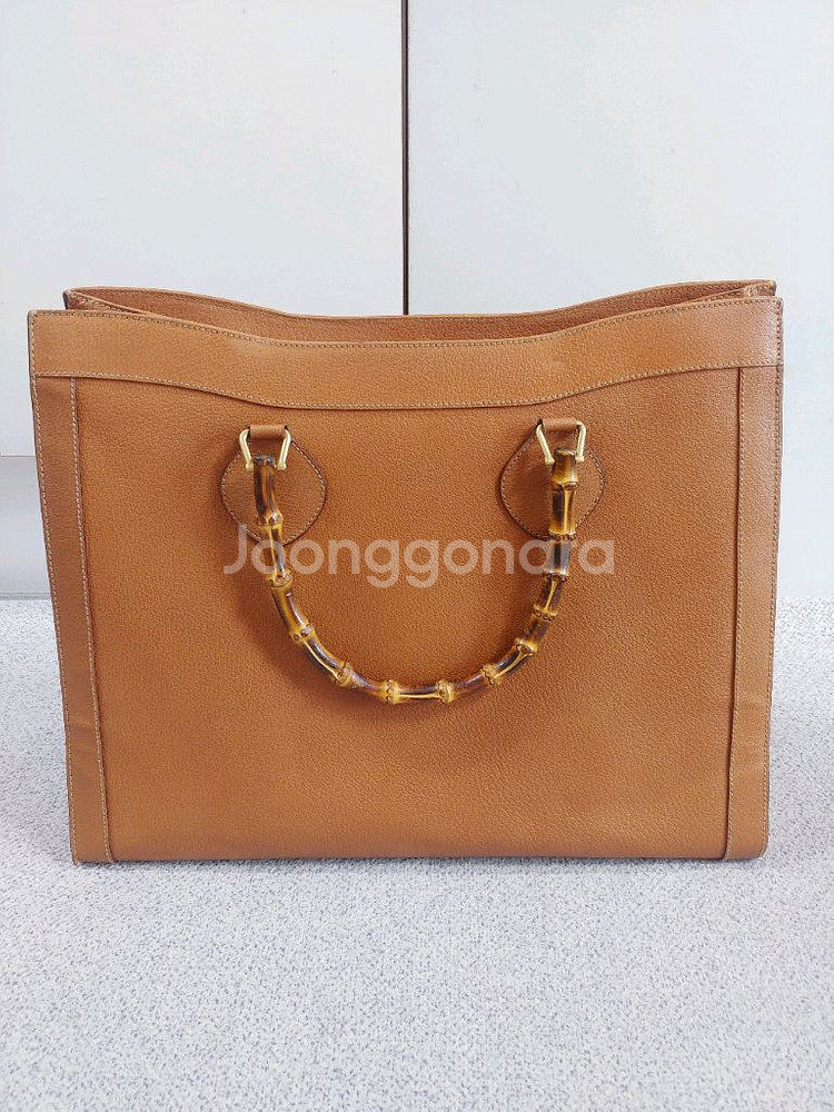 정품 클래식 구찌 다이애나 뱀부 빅백 빈티지 토트백--0