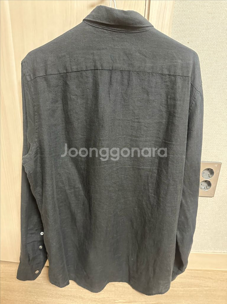 질스튜어트 뉴욕 린넨 긴팔 셔츠 블랙--1