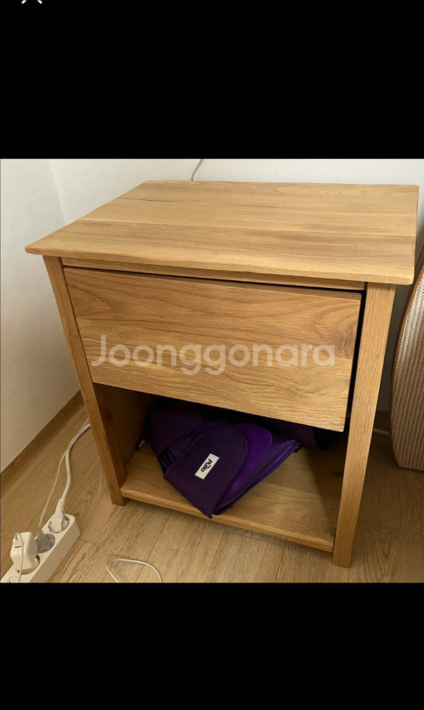 자라홈 오크우드 사이드테이블 침대협탁--3