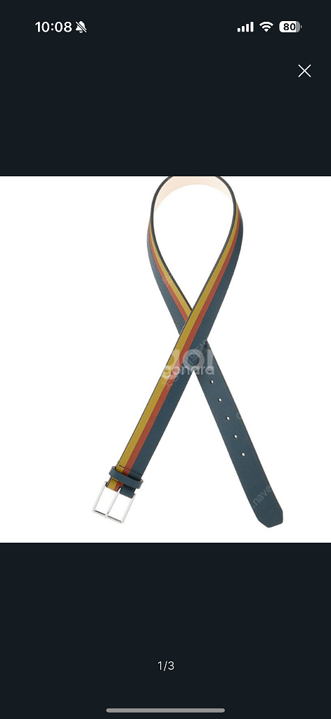 폴스미스 정품 남성 가죽 벨트 32사이즈--3