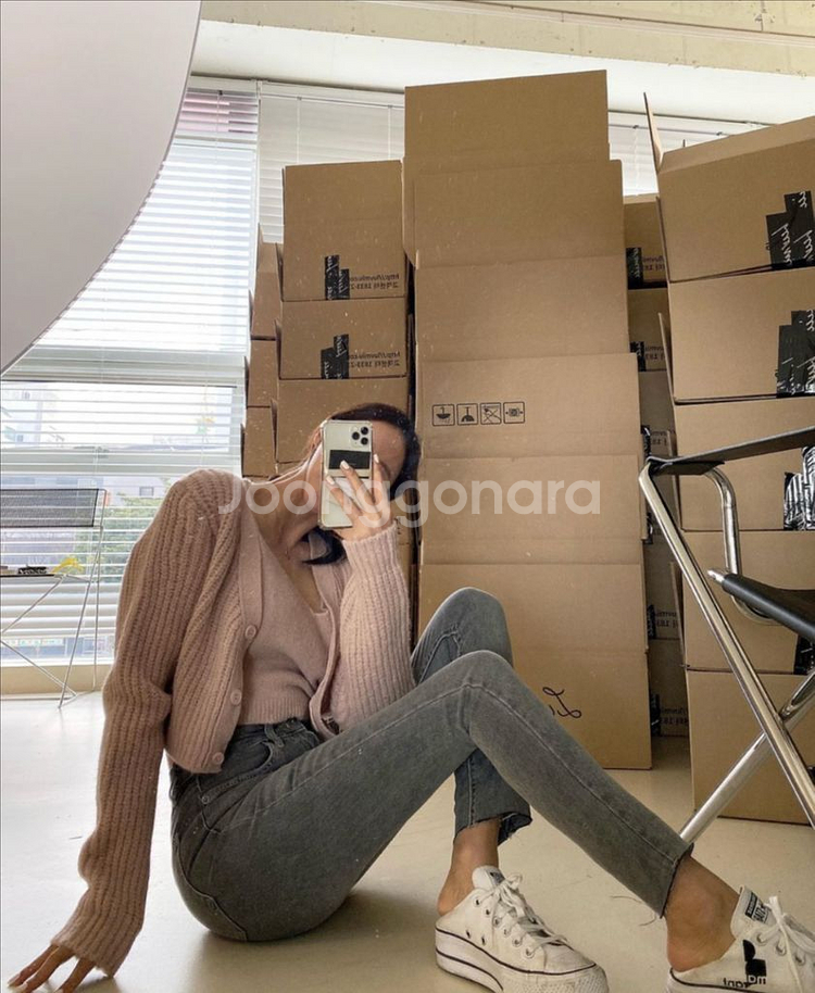 러브미우 먼로 나시가디건--1