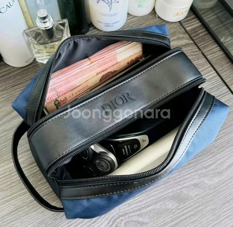 화장품 파우치 네이비 컬러(미사용)--8