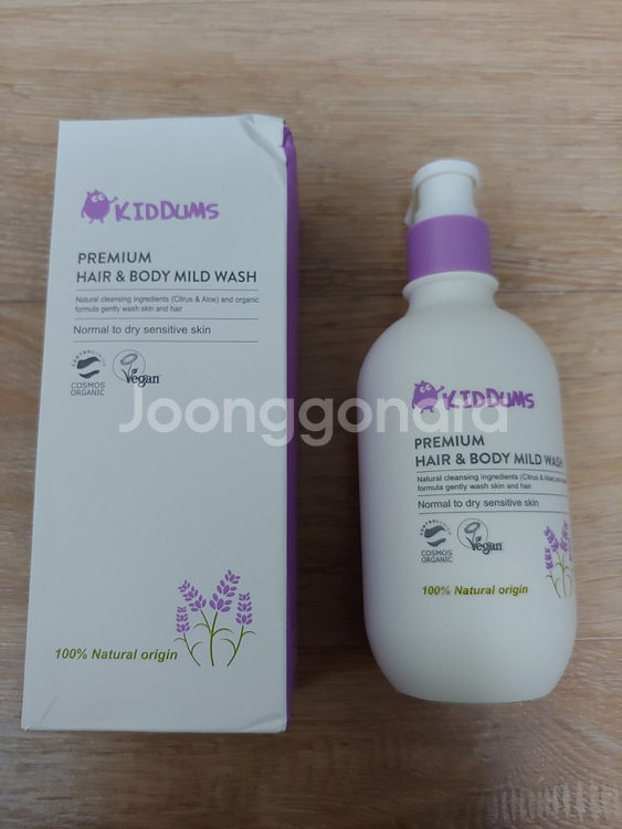 키덤스 프리미엄 헤어 & 바디 마일드 워시 300g 유기농 오가닉 오일 야노시호 워시 클렌징 미개봉 새제품--0