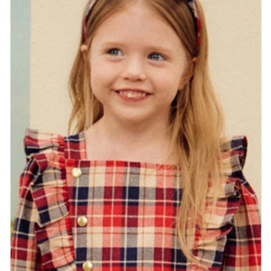 리미떼두두 스트로베리 체크 블라우스 M (새상품)