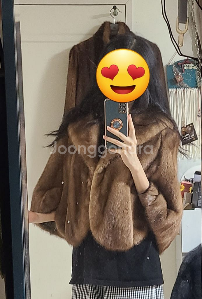 밍크코트(망토)모피밍크자켓--6