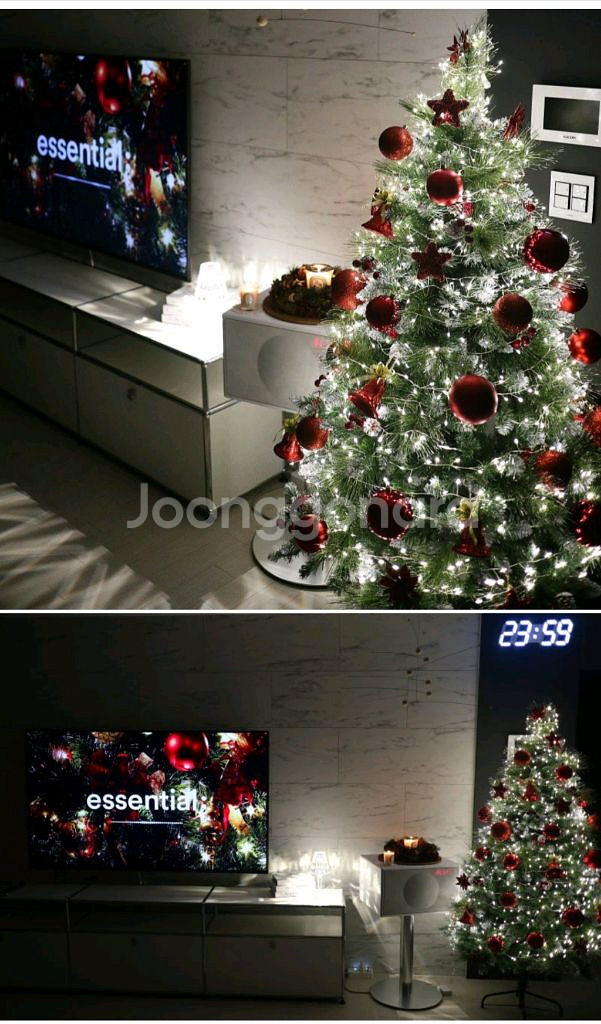 눈꽃트리 150~160cm+지네전구 5ea 판매합니다--1