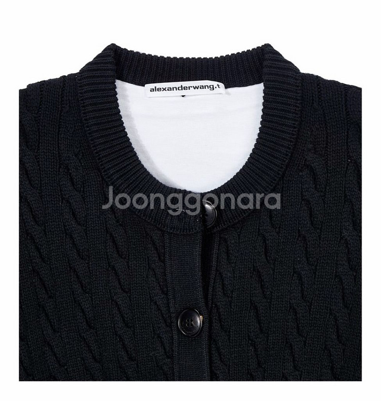 알렉산더왕 셔츠 레이어드 가디건 블랙--4
