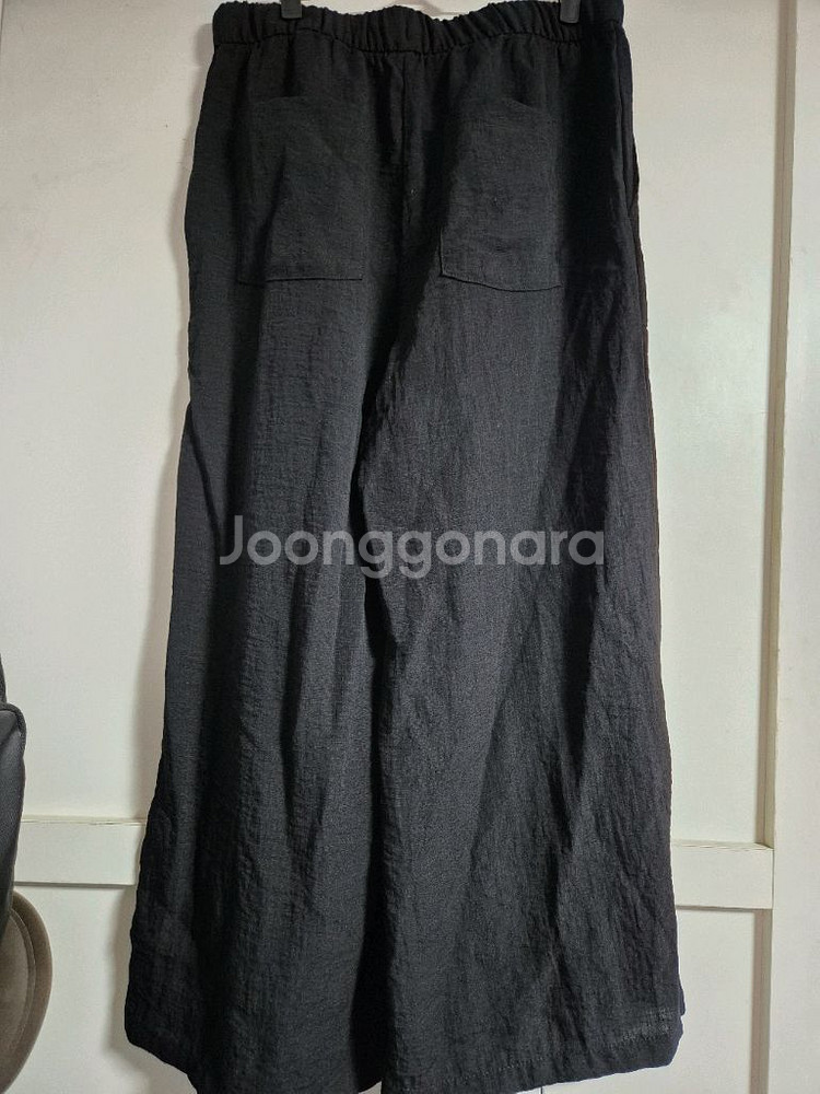 마뜰리에 마졸리 검정 린넨 혼방 바지--1